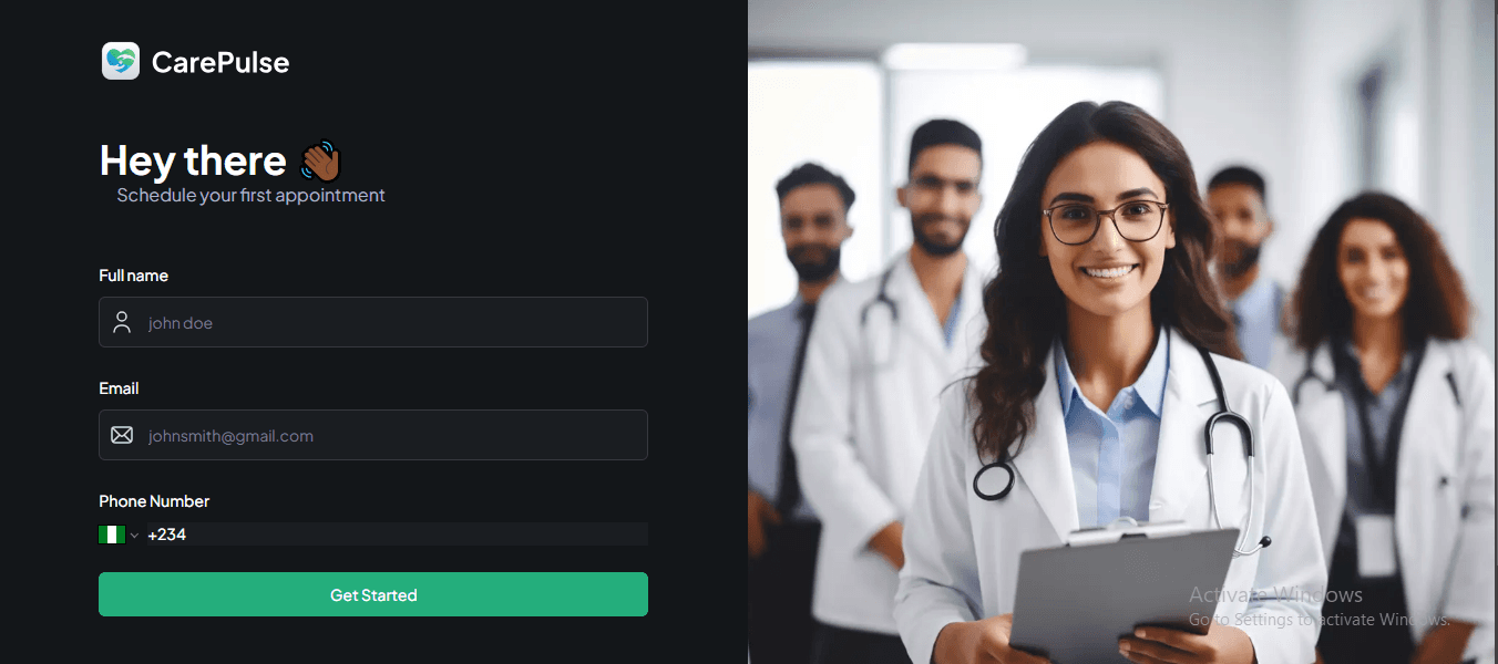 CarePulse - A web app for booking doctor's appointment